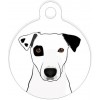 Médaille personnalisée pour chien Jack Russel Noir
