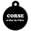 Médaille chien Corse et fier de l'être gravée