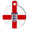 Médaille personnalisée drapeau England pour chien