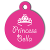 Médaille personnalisée chien Pastel princesse rose