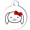 Médaille personnalisée chien Hi Doggy Mila rouge