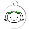 Médaille personnalisée chien Hi Doggy Lulu verte