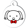 Médaille personnalisée chien Hi Doggy Loulou rouge
