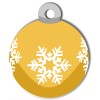 Médaille de Noël pour chien Flocon Jaune