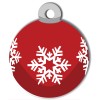 Médaille de Noël pour chien Flocon Rouge
