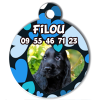 Médaille My Dog votre photo entière Coeurs Bleus
