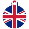 Médaille personnalisée drapeau anglais pour chien
