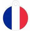 Médaille personnalisée pour chien drapeau France
