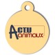 Médaille personnalisée jaune soutien cause animale ActuAnimaux