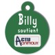 Médaille personnalisée vert Billy Soutient ActuAnimaux