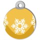 Médaille de Noël pour chien Flocon Jaune