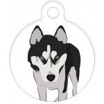 Médaille personnalisée pour chien Husky