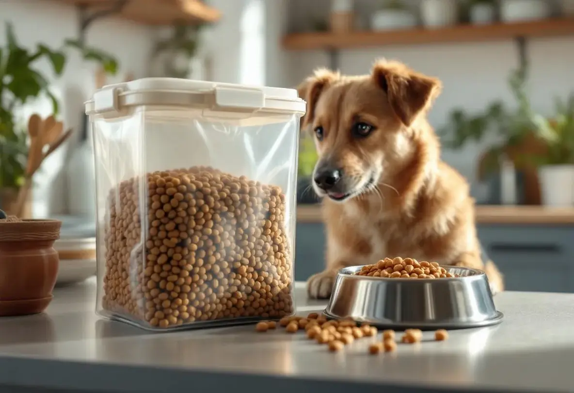 Je pensais bien faire en versant ses croquettes directement dans une boîte, mais je faisais une erreur