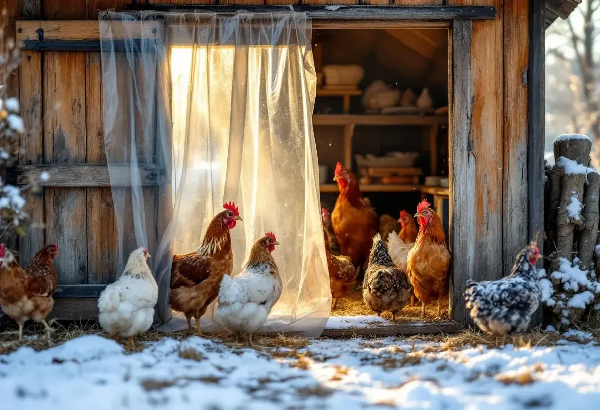 Pourquoi de plus en plus d’éleveurs installent un simple rideau dans leur poulailler en hiver (et comment ça change vraiment le goût et la qualité de leurs œufs)