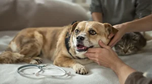mon chien tousse comme s'il avait un truc coincé