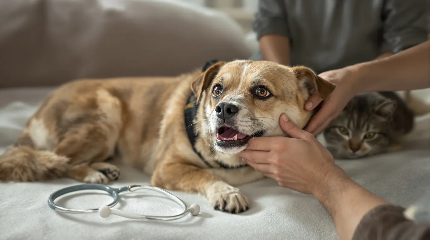 mon chien tousse comme s'il avait un truc coincé